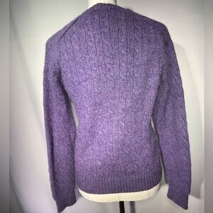 Polo By Ralph Lauren Alpaca Sweater Purple Medium Womens Cabincore Cottagecore